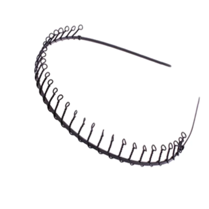 Men Women Unisex Metal Hair Hoop Headband Sports Non Slip Headdress Accessories