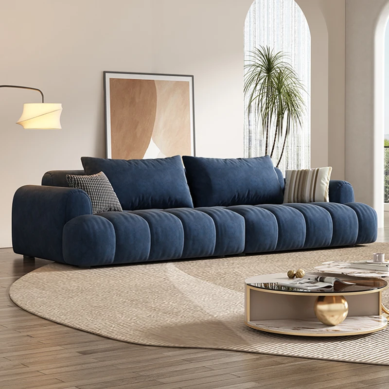 

Vintage 3 Seater Sofa Xxl Fabric Scratch Protector Luxury Couch Floor Designer Wooden Comfort Divani Soggiorno Home Furniture