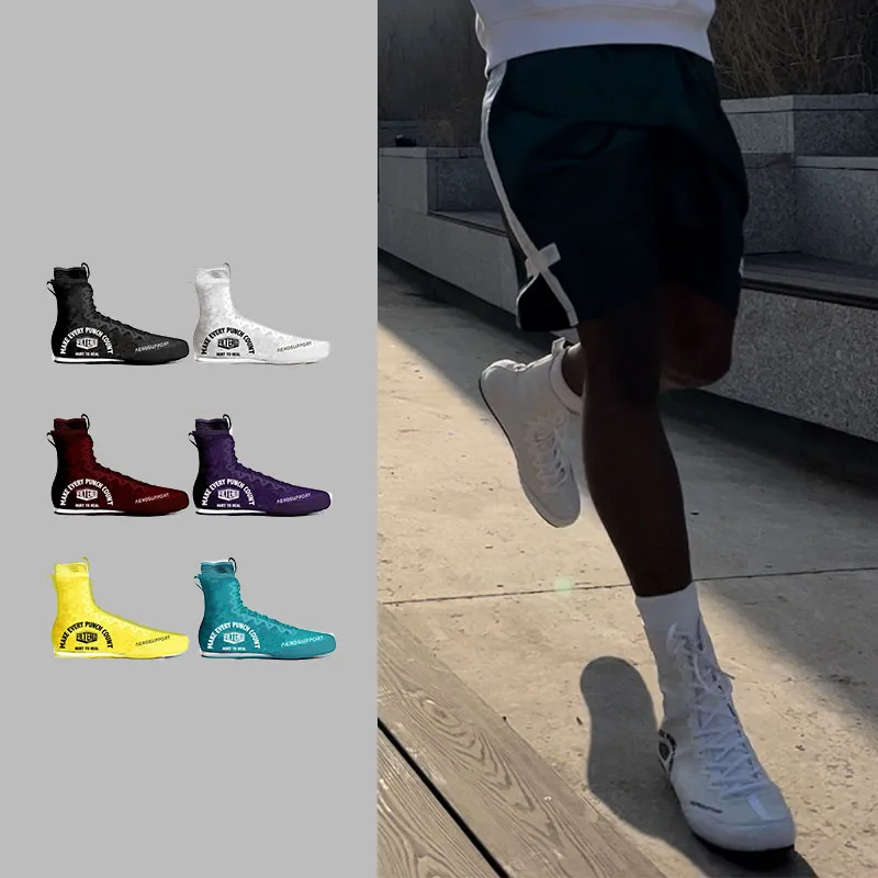 New Professional Boxing Shoes Non-Slip Wrestling Shoes Men's Comfortable Wrestling Men's Lightweight Boxing