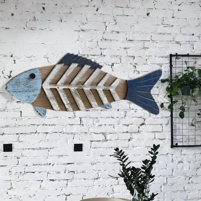 Decoración De Peces De Madera Con Estatuas De Animales Para El Hogar, Dormitorio, Oficina