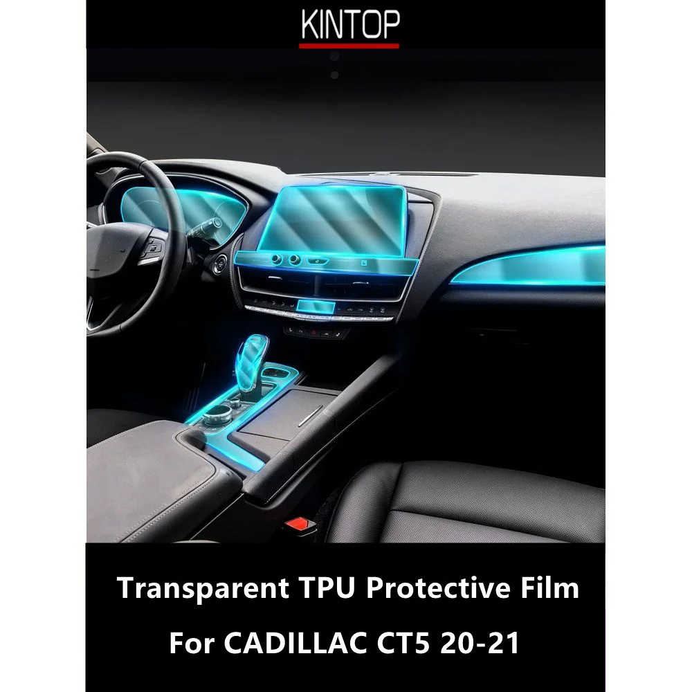 For CADILLAC CT5 20-21 Car Interior Center Console Transparent TPU Protective Film Anti-scratch Repair Film Accessories Refit