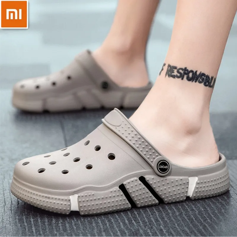 

Новинка, летние сандалии Xiaomi Youpin, шлепанцы, модная спортивная пляжная повседневная обувь, нескользящая Мягкая подошва, домашние тапочки, уличные тапочки