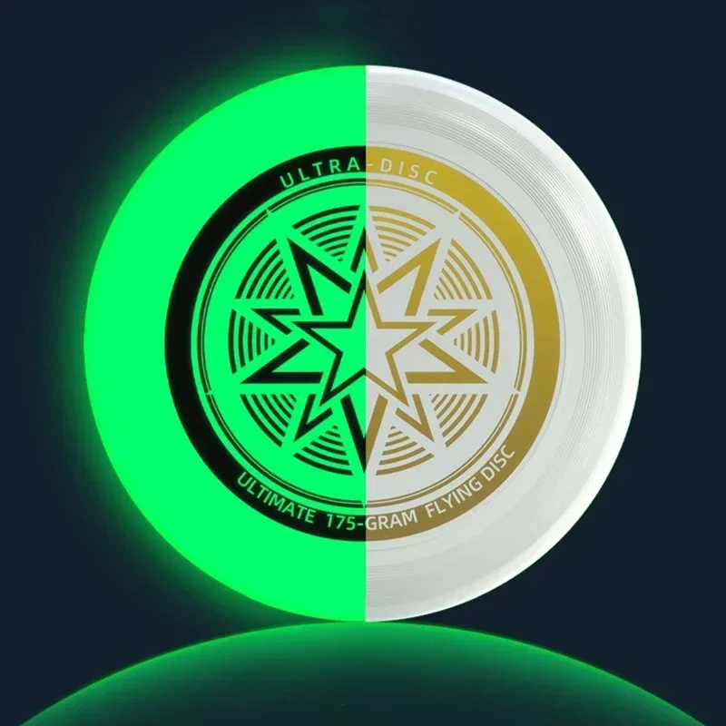 Flying Disc Nightlight Fluorescence Flying Discs 27cm Ultimate Flying Saucer for Outdoor Sports Beach Camping Game Swivel Discs