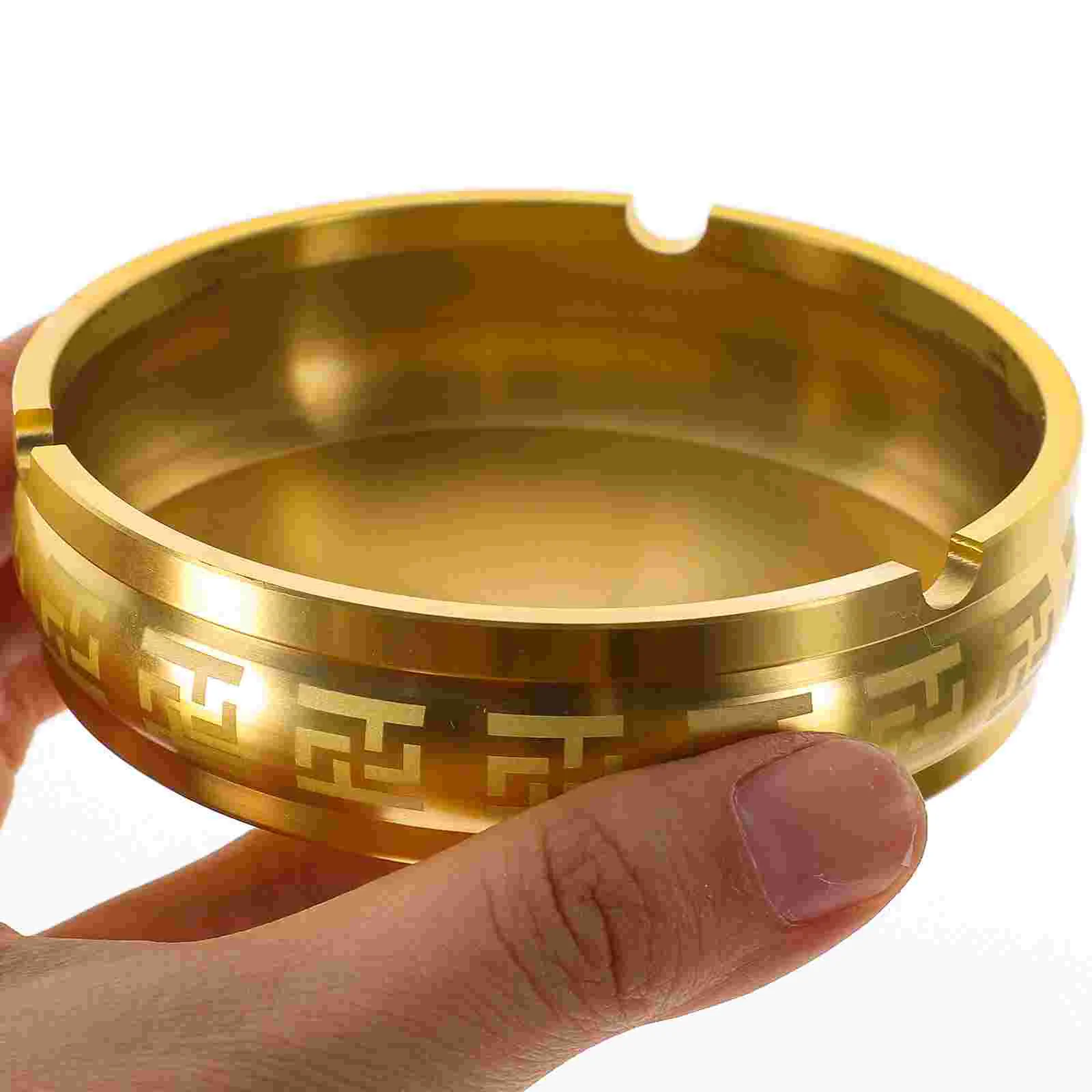 Back-texture Ashtray Brass Room Decor Retro Decorate Bucket Ashtrays Outdoors Large Office Home