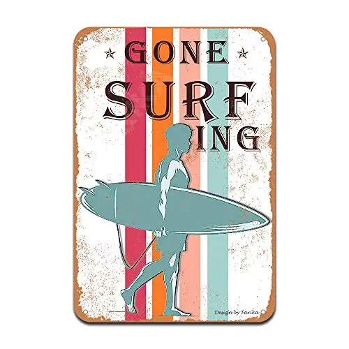 

Gone Surfing Iron Poster Painting Tin Sign Vintage Wall Decor for Cafe Bar Pub Home Beer Decoration Crafts fds1