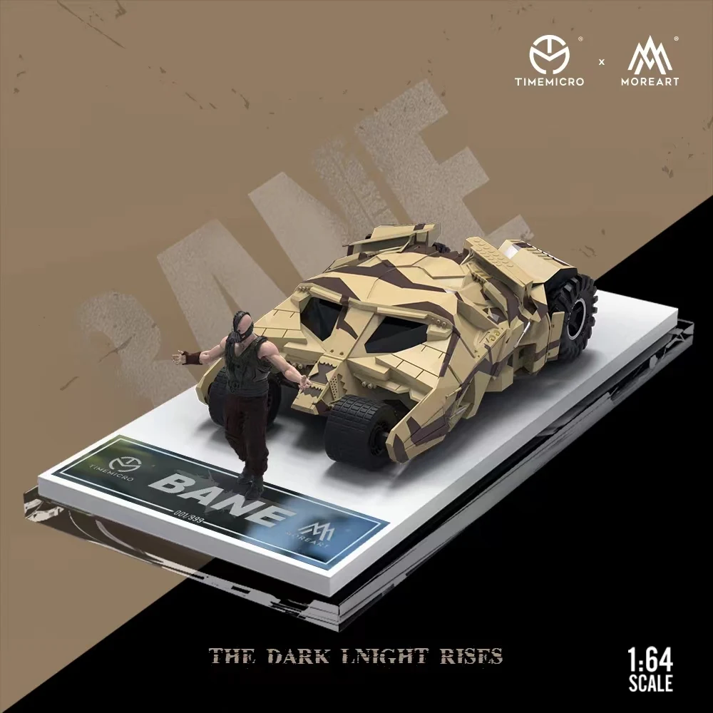 新作　1/64 TIMEMICRO THE DARK LNIGHT BANE TM In Stock 1:64 BANE Chariot Batmobile Bat Diecast Diorama