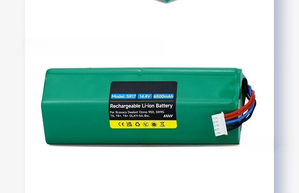 14.4V 6500mAh for Ecovacs T5 T8 T9 X1 950 DX93 DX96 DLX11 Robotic Vacuum Battery