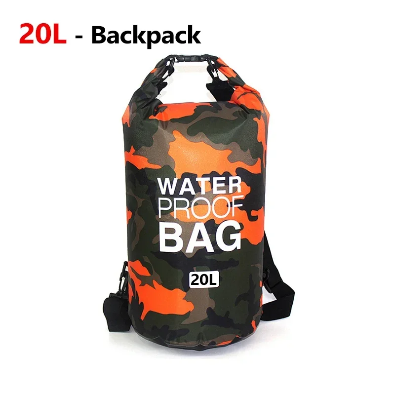 Waterproof Dry Bag Backpack for Outdoor Activities - 10L/20L Capacity