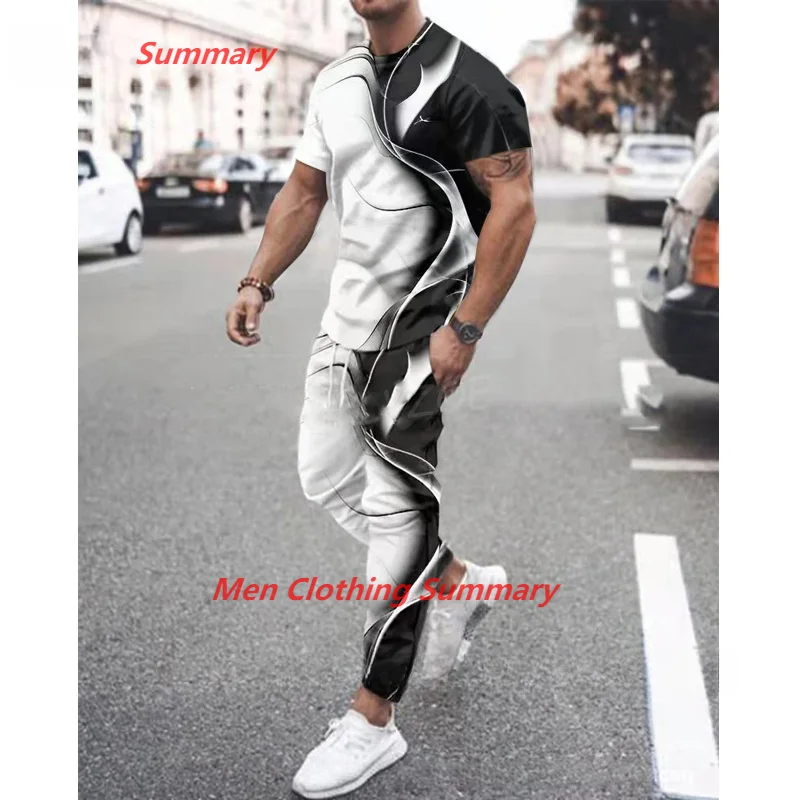 New Design Trend Sportswear Brand Suit 3D Printed T-Shirt + Trousers Jogging  Suit Fashion Suit 2 Pieces Oversized Street Wear - AliExpress