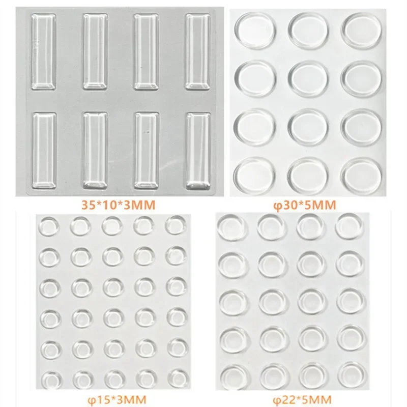 Silicone Furniture Pads Silicone Door Stoppers 1 Sheet self adhesive er Pads Silicone Door Stopper Cabinet Bumpers Shockproof furniture wall protector Anti-crash Pad