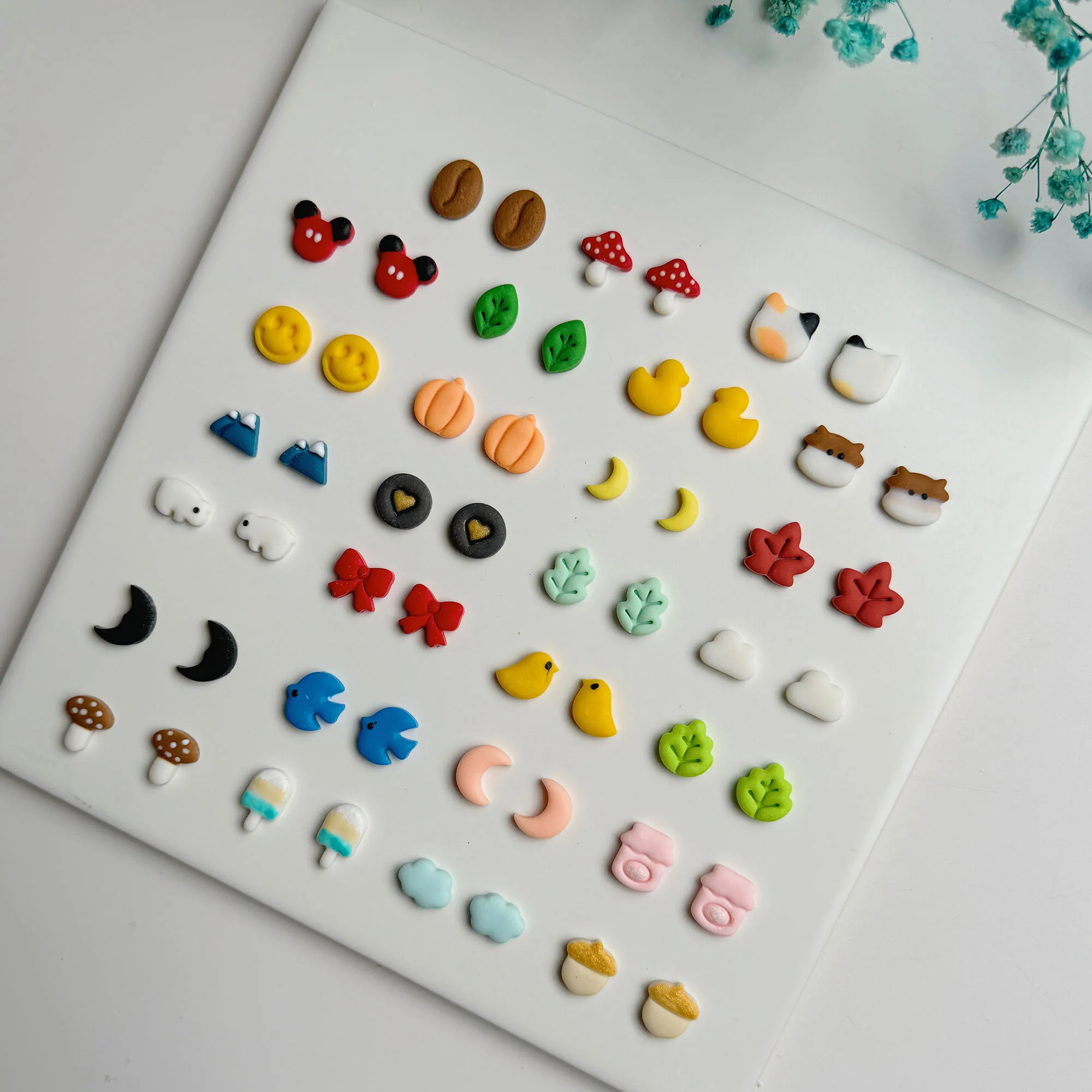 Mini Polymer Clay Cutters Cute Moon/Cow/Bird/Cloud Shape Clay Cutting Molds for DIY Earrings Jewelry Decoration Makings polymer clay cutter