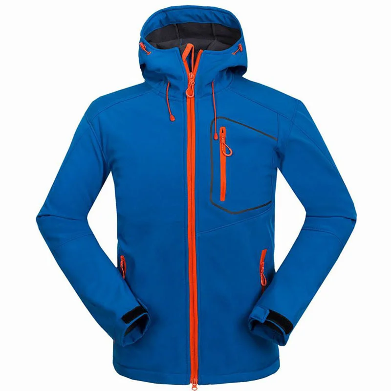 Men's Softshell Jacket Windstopper Waterproof Hiking Mountaineering Jackets Outdoor Thick Winter Coats Trekking Camping Ski 6014