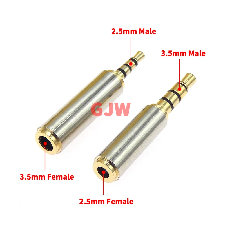 

1/2/5pcs Audio Jack plug 3.5mm male Stereo to 2.5mm female 2.5 male to 3.5 female cable connector Adapter Converter Headphone P1