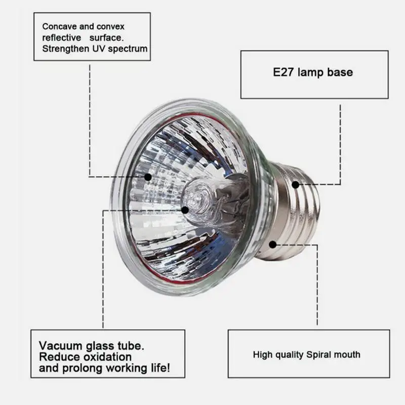 Reptile Heat Bulb 220V Habitat Light Basking Heat Lamp For Reptiles Turtle Lamp Bulb For Bearded Dragon reptile heating lamp reptile light bulb reptile lamp bulb