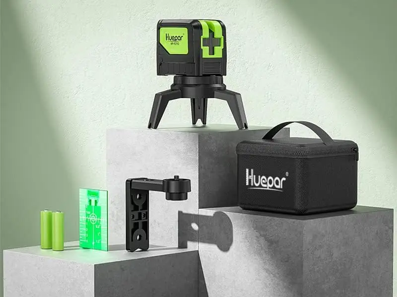9211G Green Beam Laser Level 2 Cross Lines 2 Points Professional 180 Degrees Sel