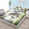 Ocean World Turtle Fitted Sheet Bed Mattress Protector Fashion Bedding Elastic Bed Sheets Kids Twin Full Queen King Bed Cover 4