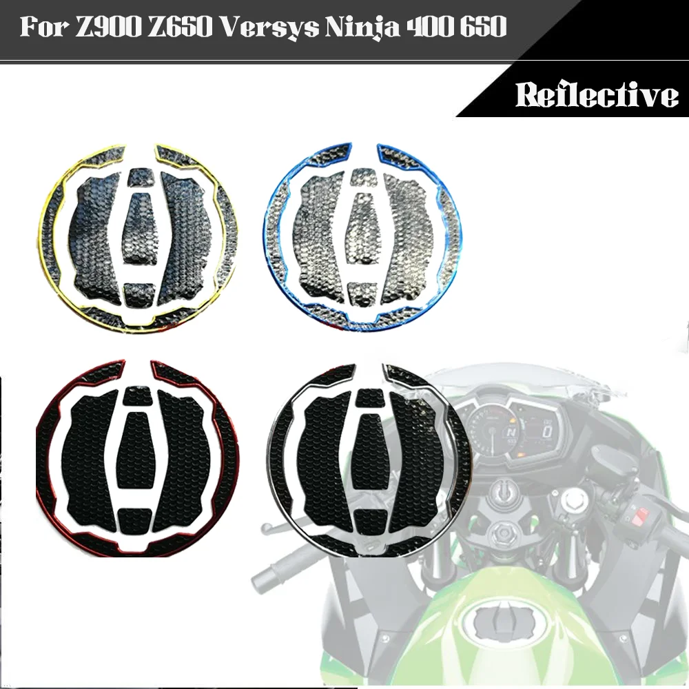 Motorcycle Accessories Fuel Tank Pad Sticker Oil Gasoline Cap Covers For Kawasaki Z900 Z650 Versys Ninja 400 650 X300 2017 2020