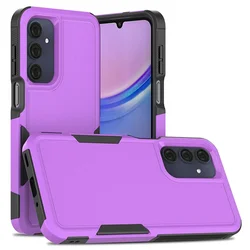 Heavy Duty Armor Rugged Phone Case - Durable ProtectiveCover Box for Samsung A73 5G (Purple)