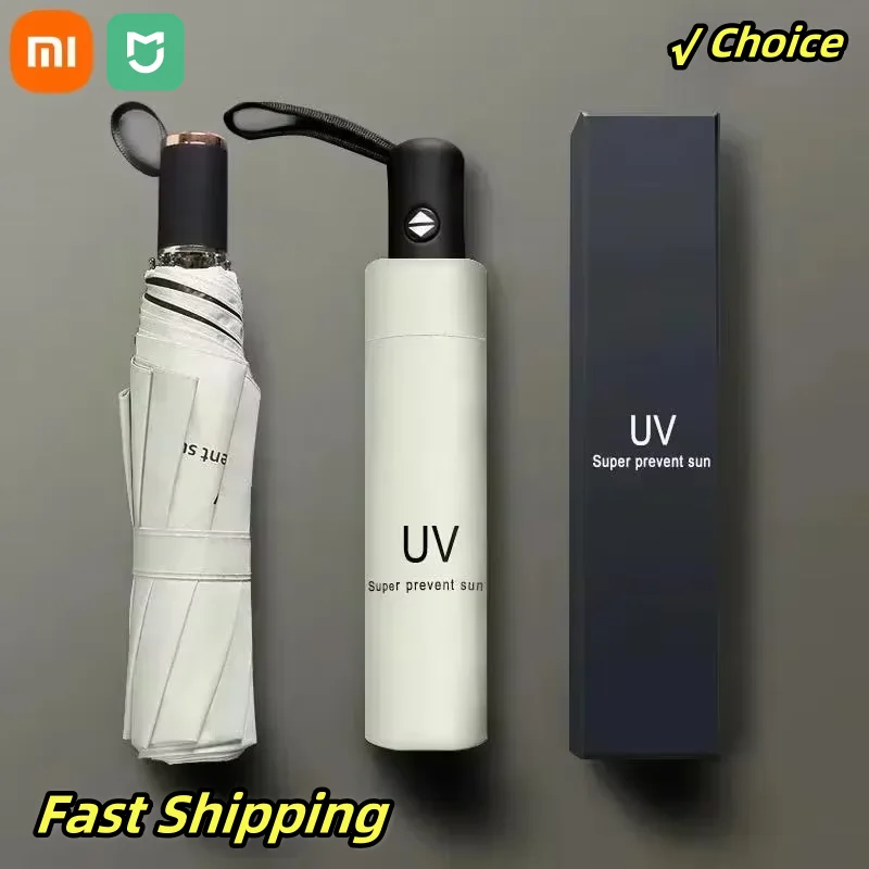 Xiaomi Mini Folding Automatic Anti UV Rain Sun Umbrella Portable Windproof for Women Men Children portable umbrella