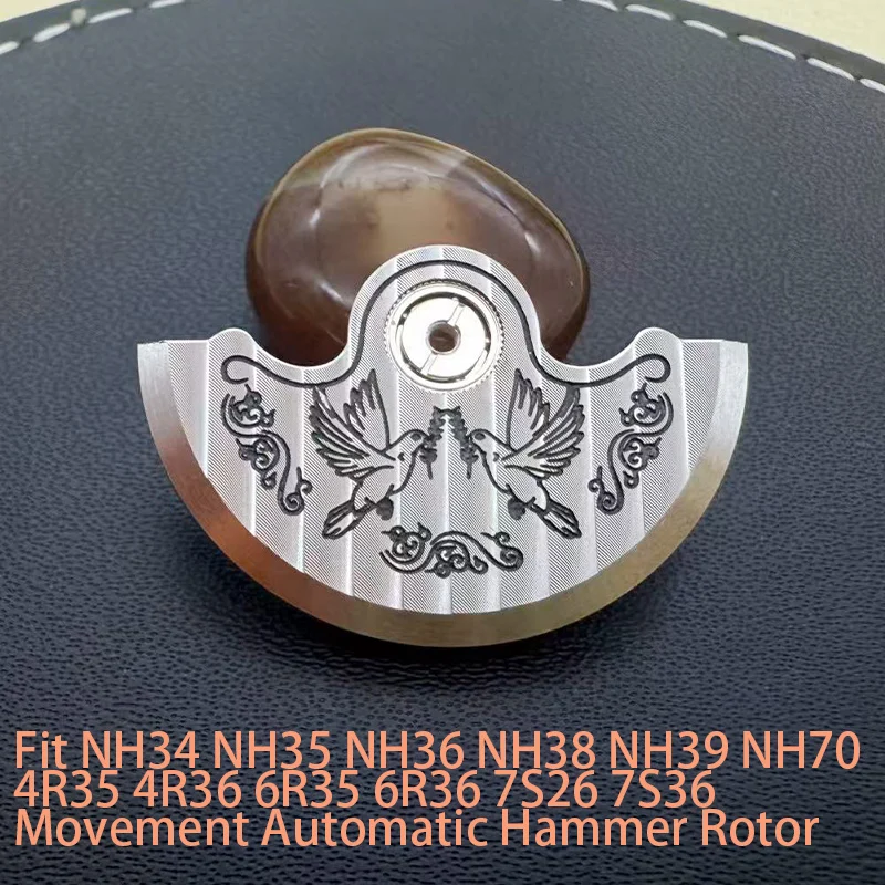 Customized Automatic Hammer Rose Gold Black Blue Silver Gold Watch Rotor Parts