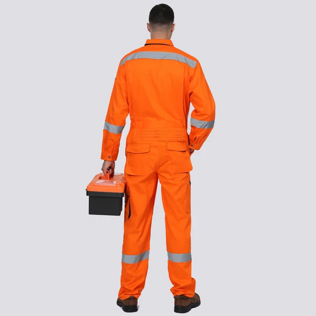 Cotton High Vis Work Coveralls