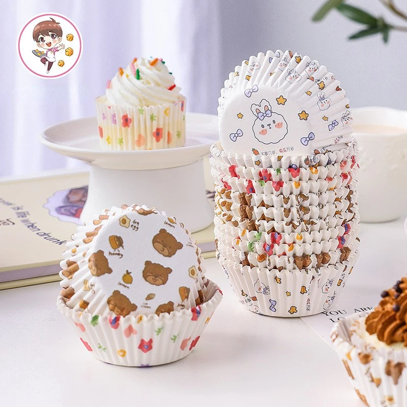

125 Pcs Kitchen Cartoon Animal Cake Cup Liner Baking Cup Mold Muffin Round Cakecup Cake Tool Bakeware Baking Pastry Kitchen Tool