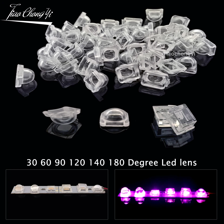 Lente óptica convexa de 1000 grados para SMD WS2812 APA102 WS2811 SK6812, 5050 piezas, 120 LED, 30, 60, 90, 140, 180, 5050, RGB