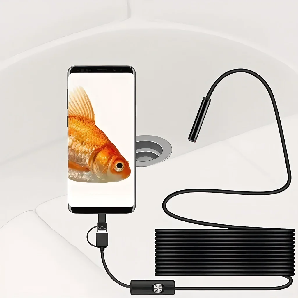 Un outil, inspections sans fin! La caméra serpent de type C fonctionne sur Android/iOS – Utilisation automobile, plomberie et industrielle dans 1 appareil.