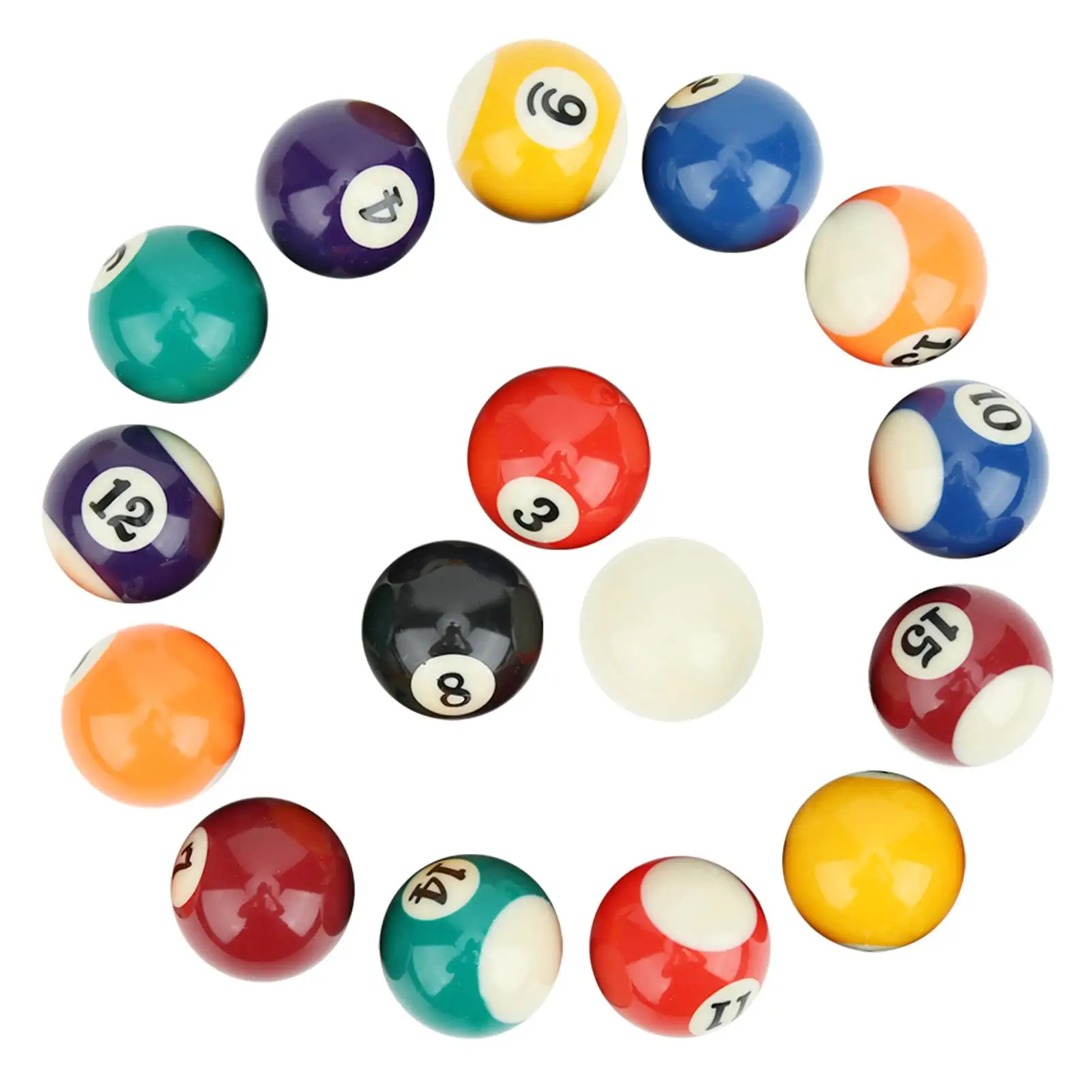 38MM Mini Pool Table Billiard Ball Kit Children's Toy Set Eco-friendly Resin Accessory