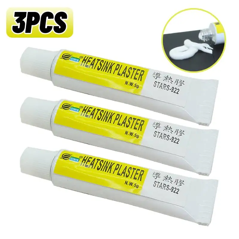 1/2/3pcs 5g Thermal Paste Conductive Heatsink Plaster Viscous Adhesive Glue For Chip VGA RAM LED IC Cooler Radiator Cooling Tool