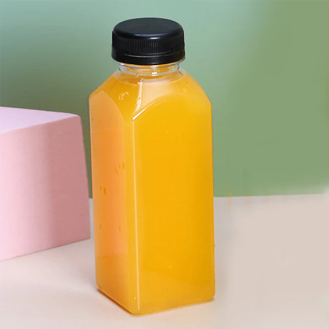 Plastic Juice Bottle 250ml/350ml Empty Bottle with Caps for Juicing Drinks Smoothies 6