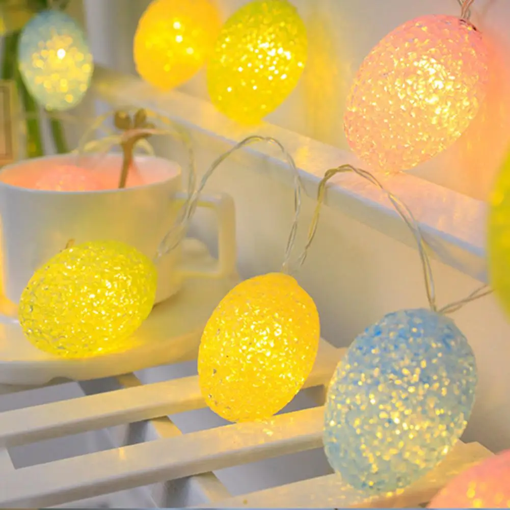Easter Egg String Light Colorful Easter Egg Led String Lights for Party Decoration Non-glaring Battery Powered for Celebrations outdoor rechargeable light stage hanging glass battery professional waterproof halloween lighting bedroom luz laser decoration