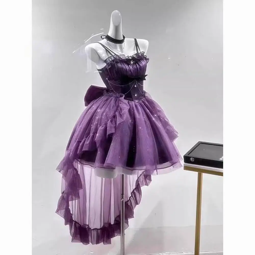 Elegant Gothic Vintage Slim Fit Evening Party Dress for Women - Summer 2025 Fashion