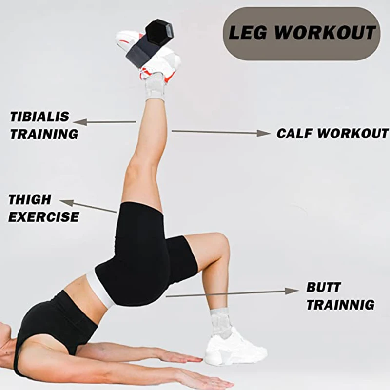 Weight Dumbbell Ankle Straps Tibialis Trainer Strap for Leg Extensions PLower Body Strength Training Booty Workouts 1 Pair ankle straps