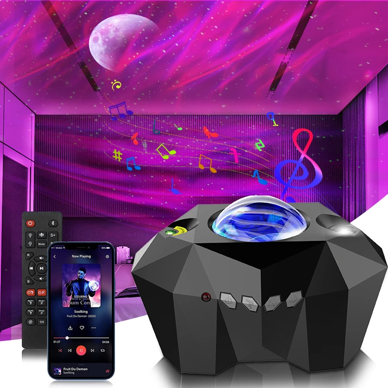 night light lamp Aurora Lights Star Projector Galaxy Projector with Remote Control Sky Night Light Gift for Kids Adults Bluetooth Music Speaker candle night