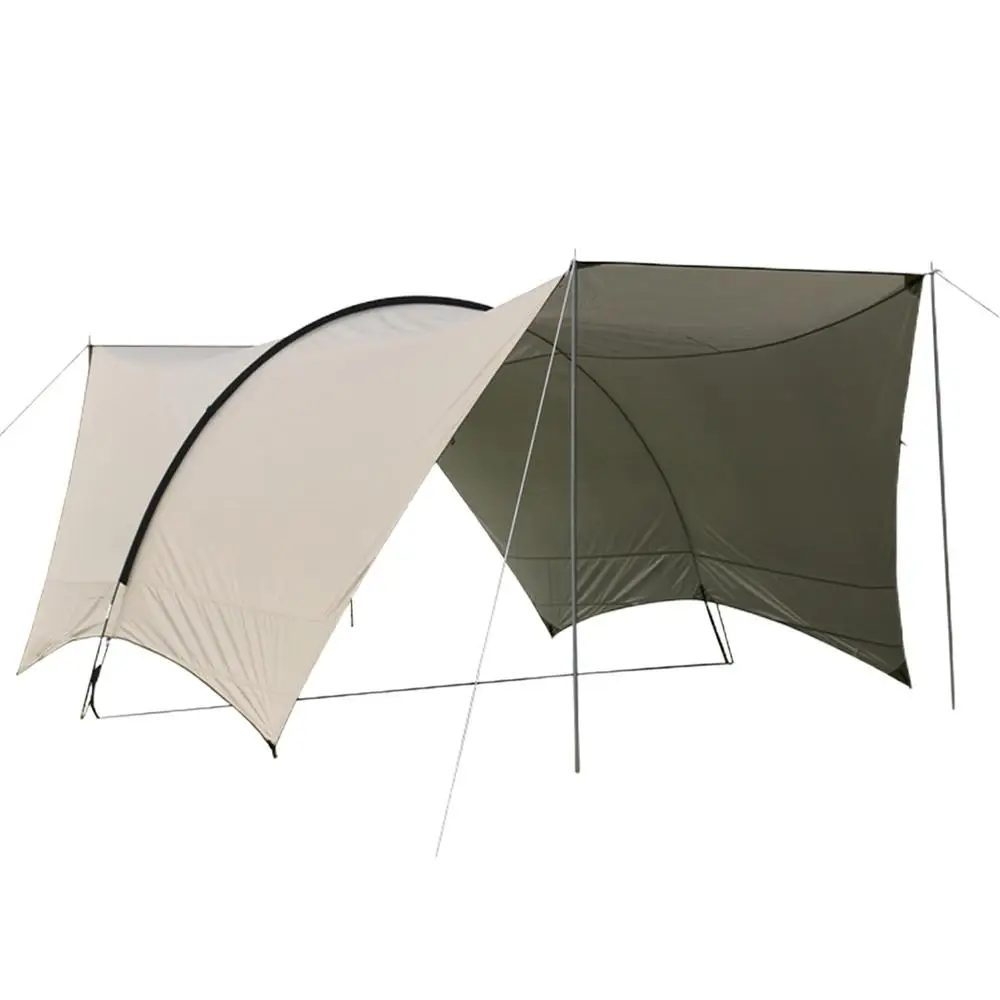 Description Picture 2 of itemCamping Canopy Tent Outdoor Sun & Rain Shelter Thickened Family Picnic Beach Awning Lightweight Bushcraft Backpacking Tarp