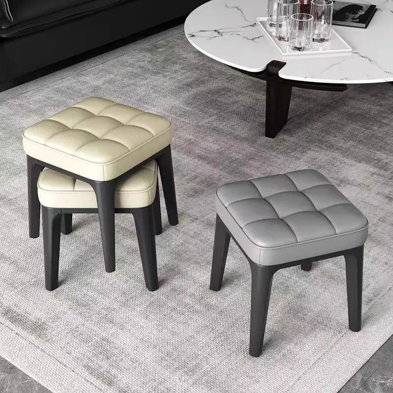 Living Room Coffee Table Foldable Home Use Adult Kids Square Low Upholstered Multi-Function Durable Space Saving Stool