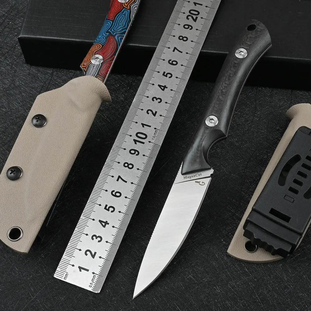 

Trskt Tactical Knife Pokcet Knives ,Outdoor Rescue Survival Knives CPM MagnaCut, Carbon Fiber/ G10 Handle ,Kydex Dropshipping