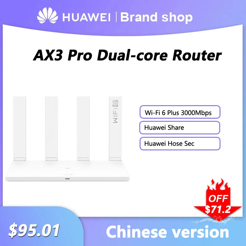 Huawei Wifi Ax3 Dual-Core Ax3 Pro Quad-Core Router Wifi 6 3000Mbp 2.4Ghz 5Ghz Dual-Band Gigabit Rate Wifi Router Wireless
