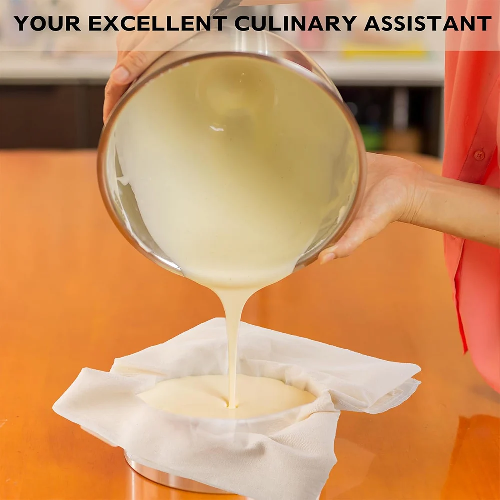 3 Sacchetti Filtro Per Latte Vegetale 30x30cm - Nylon Alimentare, Riutilizzabili - Foto 8