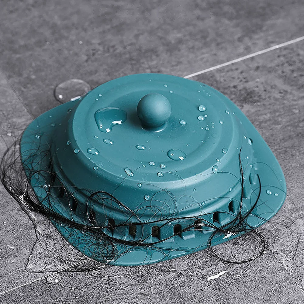 Household Shower Floor Drain Stopper Hair Catcher Strainer Anti-blocking Kitchen Sink Plug Filter Deodorant Bathroom Supplies sink filter,sink strainer,shower drain catcher,floor drain filter,hair drain catcher,hair drain filter,floor drain hair catcher,drain hair catcher,floor drain hair filter,shower filter