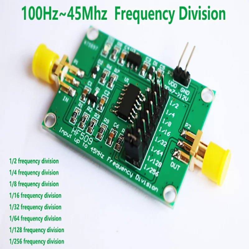 Hf509 45Mhz Frequency Divider Module 2/4/8/64/128/256 Frequency Division