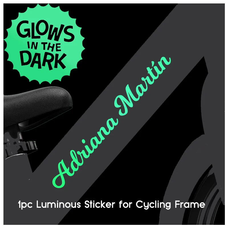 Autocollant phosphorescent pour cadre de vélo, décorative nom personnalisé  en vinyle, accessoires de cyclisme VTT bricolage - AliExpress