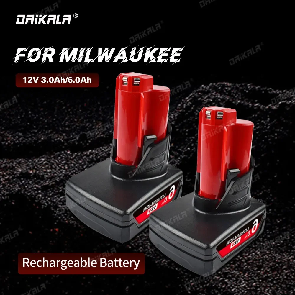 Nuova Batteria 12V Per Milwaukee M12 M12B4 M12B2 4932451395 Xc Cordless Tools 48-11-2402 48-11-2411 Batterie 48-11-2401