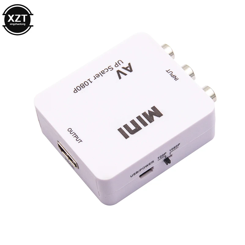 Mini AV2 HDMI-compatible RCA AV CVBS to HDMI-compatible Converter Box AV to Video Adapter for HDTV TV PC DVD Xbox Projector