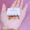 MIGGA 4pcs Sweet Bowknot Cat Cartoon Dangle Earrings Set for Women Girls Gold Plated Cubic Zircon Jewelry 5