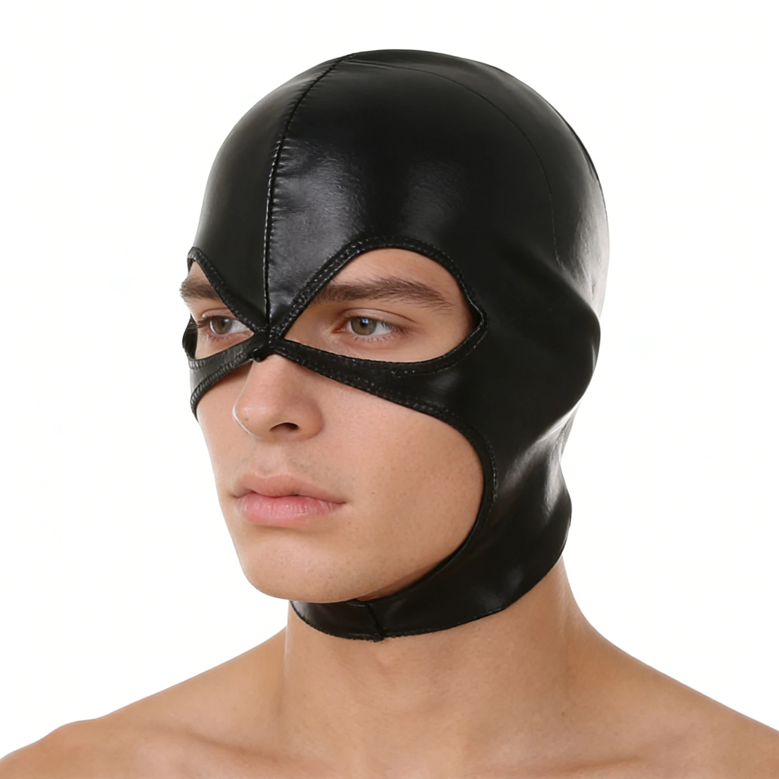 MascheraCosplayEffettoBagnatoinEcopelleconCappuccio,CopricapoNeroa3ForiperUomo,MascheraFaccialeperCS,Halloween,Carnevale,GiochidiRuolo-AliExpress200000532