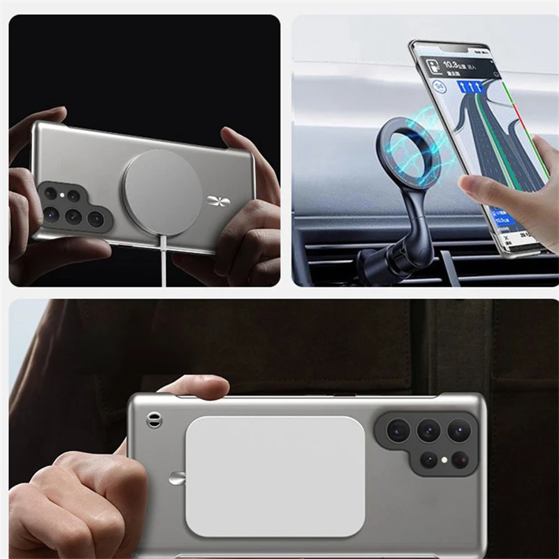 Ultra-Thin Metallic Frameless Magnetic Case with Magsafe Compatibility