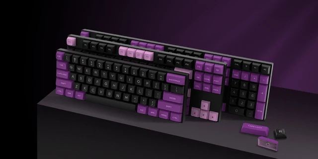 Pbt-メカニカルゲームキーボード,ダブルショット,プロファイル