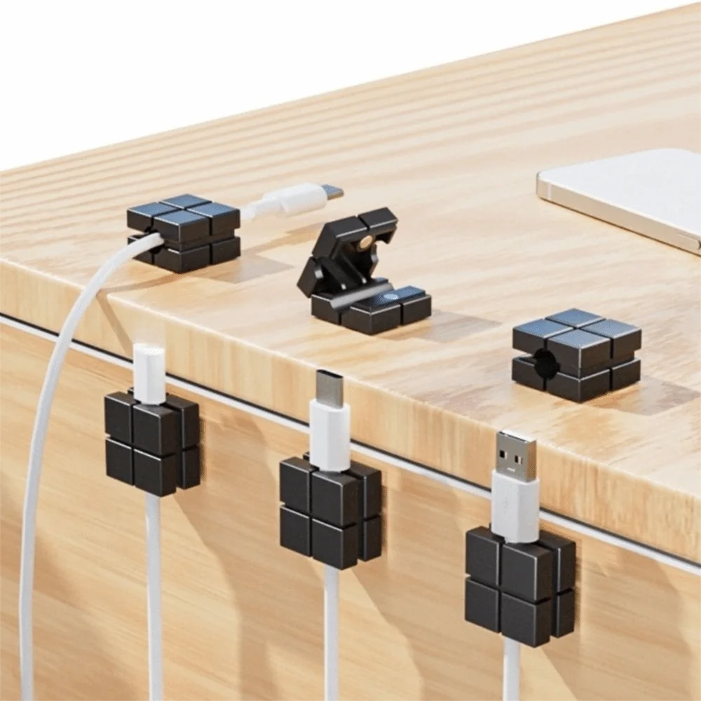 새로운 마그네틱 케이블 와인더 정리기 미니 자가 접착식 USB 충전 케이블 클립 케이블 정리기 차량용